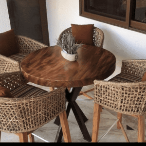 Round Parota Bar Table 100 cm diameter